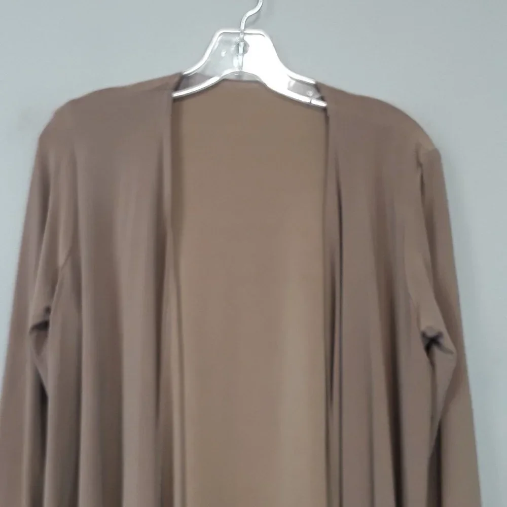 Nwt Sharon Max Tan Open Front Long Sleeve‎ Cardigan